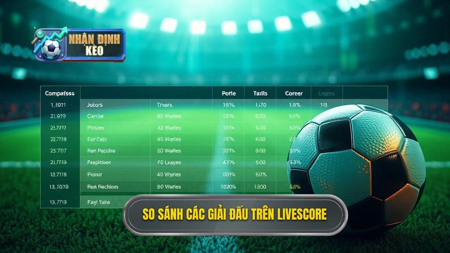 Bảng so sánh các giải đấu phổ biến trên Livescore